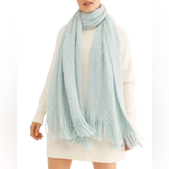 Free People Accessories - NWOT Free People Whisper Fringe Blanket Scarf Opal